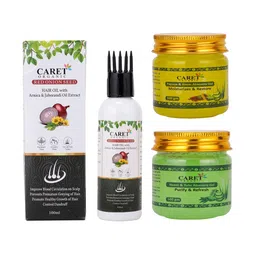 CARET ORGANIC Papaya, Kesar Gel & Neem, Tulsi & Aloe Vera Gel With Red Onion Seed Oil-47