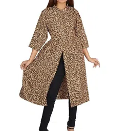 YLCOMPANY Animal Print Flared Sleeve Fit & Flare Midi Dress-image-92