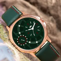 DOUBLERUN Men Dial & Leather Straps Analogue Multi Function Watch H05NMT-49-23