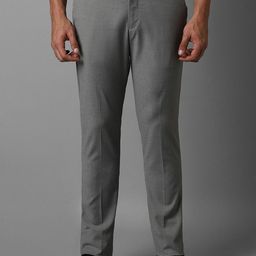 Louis Philippe Men Super Mid-Rise Slim Fit Formal Trousers-picture-28