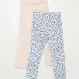 KIABI Girls Pack Of 2 Cotton Ankle-Length Leggings-image-16