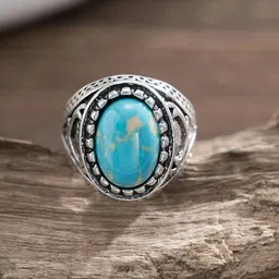 StyleCast x Revolte Silver-Plated Stone-Studded Adjustable Finger Ring-image-11