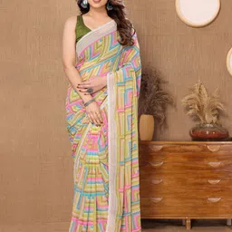 Ekasya Geometric Printed Ready to Wear Saree-image-58