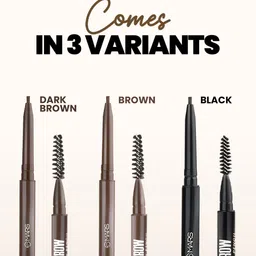 MARS Oh Brow Dual-Ended Eyebrow Pencil With Spoolie-0.1g-Black image 5