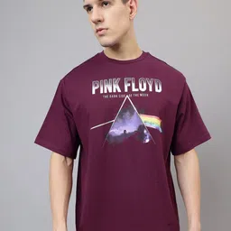 Free Authority Men Graphic Printed Round Neck Cotton Oversized T-shirt-image-86