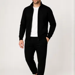 UllasPemium Men Black Running Tracksuit-picture-21