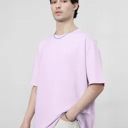 The Souled Store Men Solid Oversized Cotton T-shirt-image-39