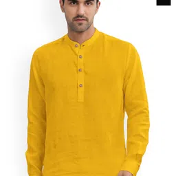 univibe Selection Of 2 Cotton Mandarin Collar Slim Fit Straight Kurtas-image-76