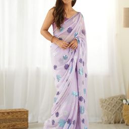 Anouk Embellished Sequinned Poly Georgette Saree-83