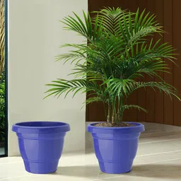 Kuber Industries 2 Pcs Blue Lightweight Planters-86