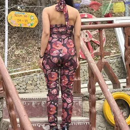 BAESD Halter Neck Printed Basic Jumpsuit image 3