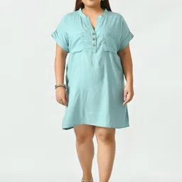 VAAMII Women Plus Size A-Line Dress-image-34