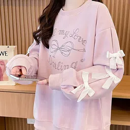 StyleCast x Revolte Women Typography Printed Round Neck Cotton Pullover Sweatshirt-image-55