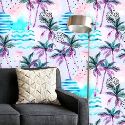 ArtzFolio Printed UV-Resistant Anti-Bacterial Tropical Doodle Elements Peel & Stick Wallpaper-image-5