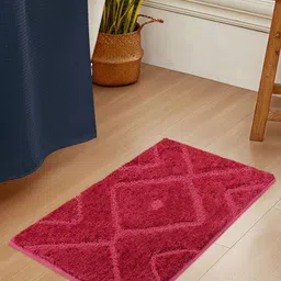 LUXEHOME INTERNATIONAL Maroon Rectangular Bath Rug-6