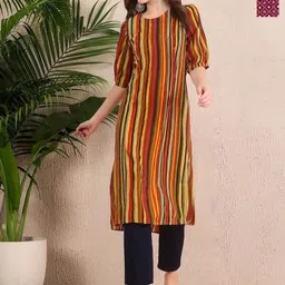 Anouk Rustic Selection Of 2 Abstract Printed Straight Kurtas-image-16