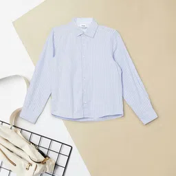 max Boys Vertical Striped Spread Collar Cotton Formal Shirt-22
