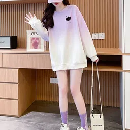 JC Mode Women Cotton Colourblocked Long Sleeves Round Neck Casual Sweatshirt-image-54