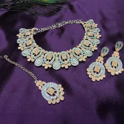 VATSALYA creation Alloy Beige Jewellery Set-30