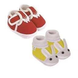 NESKA MODA 3 To 12 Months Infants Pack of 2 Pair Cute Soft Cotton Pre-Walker Booties-49