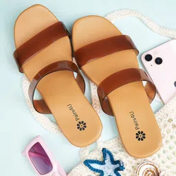 Pairs4U Women Open Toe Flats-image-12