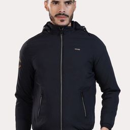 Spirit Men Hooded Solid Casual Tailored Jacket-image-14