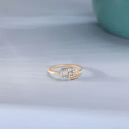 Mia by Tanishq Yellow Gold and Diamond Link and Lit Ring-7
