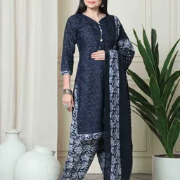 Rajnandini Women Floral Printed Regular Kurti with Salwar & With Dupatta-16