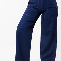 Zwankee Women High-Rise Relaxed Fit Trousers-image-9