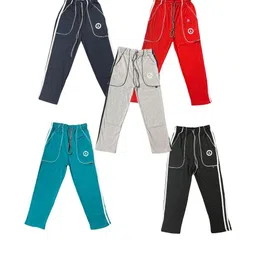 CUBIHEXA Pack of 5 Boys Cotton Track Pants-picture-11