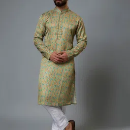 sven suits Men Ethnic Motifs Printed Regular Kurta with Trouser-picture-11
