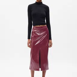 GAP Midi Pencil Skirt with Front-Slit-77