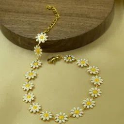ARTKLIM Gold-Plated Artificial Stones Anklet-38