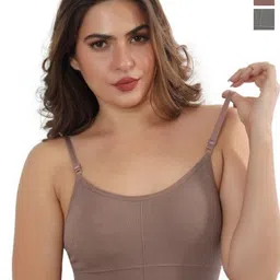 CALBONE Pack of 2 Full Coverage Lightly Padded All Day Comfort Push-Up Bra-12