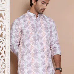 Anouk Men Floral Printed Sequinned Kurta-picture-39