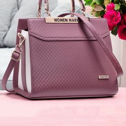 WOMEN MARKS Textured PU Structured Handheld Bag-44