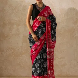 Moara Ethnic Motifs Printed Pure Cotton Bagru Saree-33