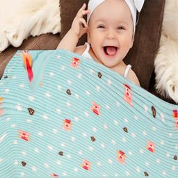 VoiDrop Sea Green Cartoon Characters 300 GSM Kids Blanket-image-64