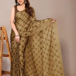 KALINI Mustard Poly Chiffon Sarees-picture-12
