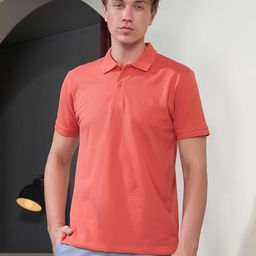 MAXZONE Men Solid Polo Collar Cotton T-shirt-image-48