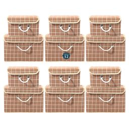 Aura Brown Set of 6 Reusable Drawer Organiser Organisers-3