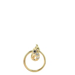 VALANOVA Women 14K Yellow Gold & Lab Grown Diamond Nosepin 0.25gm-picture-11