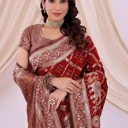 Moda Rapido Ethnic Motifs Zari Silk Cotton Kanjeevaram Saree-57