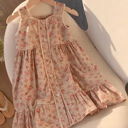 LULU & SKY Girls Floral Printed Fit and Flare Dress-59