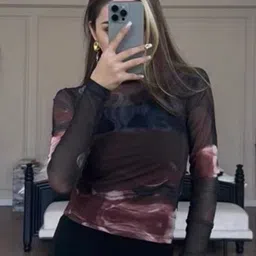 HERE&NOW Women Animal Print Round Neck Long Sleeves Top-picture-44