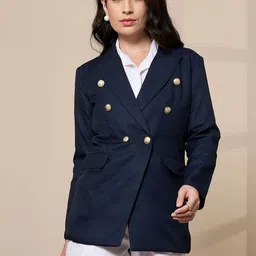 SASSAFRAS worklyf Checked Double Breasted Blazer-40