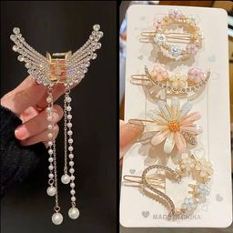 alamodey Set of 5 Embellished Claw Clip and Hairpins-20