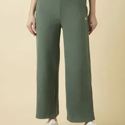 Van Heusen Athleisure Women Zipper Pocket High Waist Wide Leg Pant-image-56