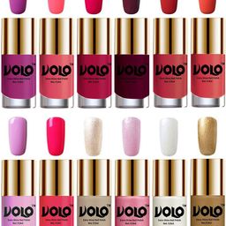 VOLO Set Of 12 Extra Shine Vibrant Shades Combo Nail Polish- 9.9ml Each- No-57-image-87