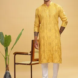Anouk Men Ethnic Motifs Mirror Work Kurta-picture-13